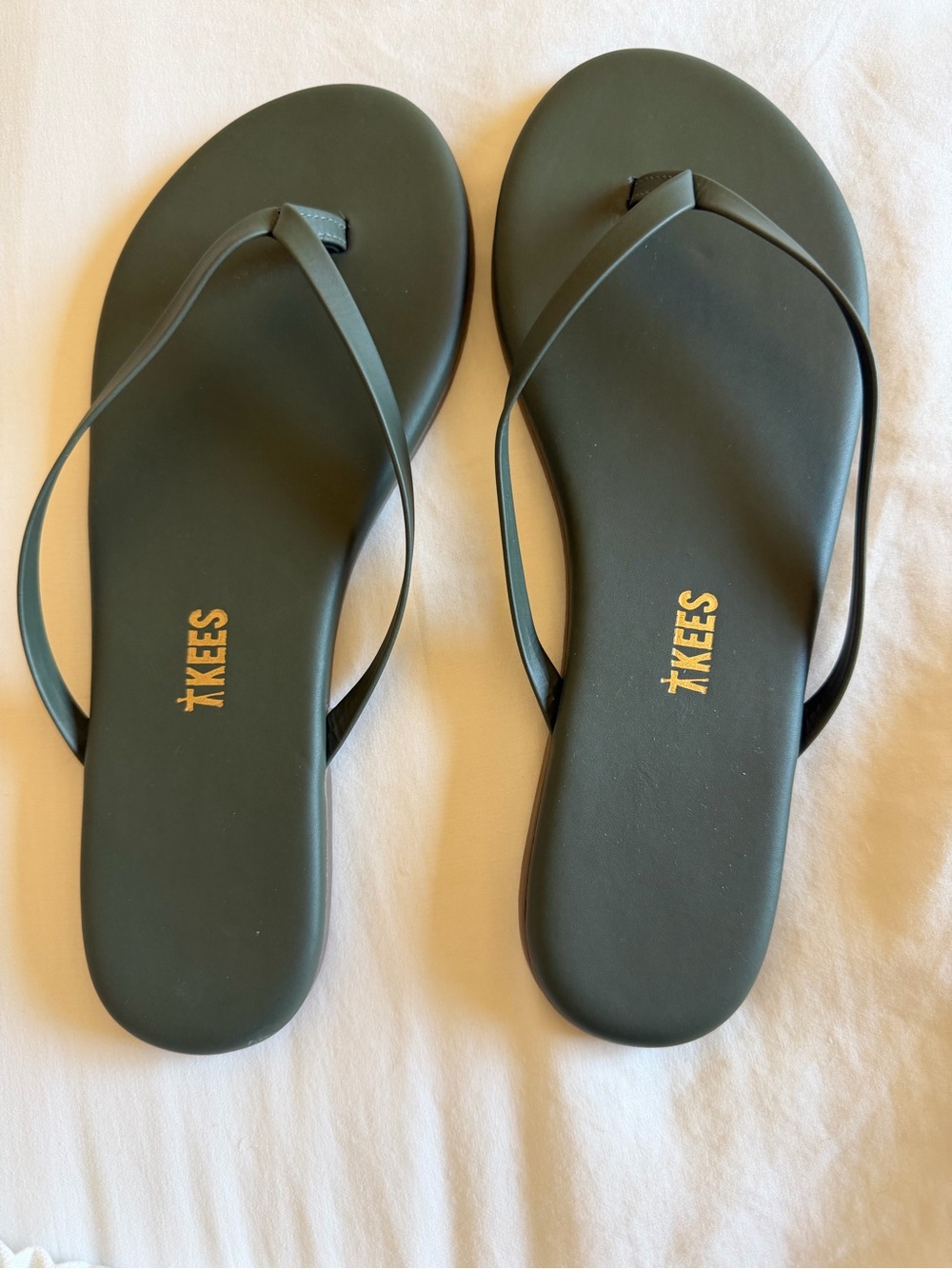 Tkees Green (Forest) Lily Liners Minimalist Sandals